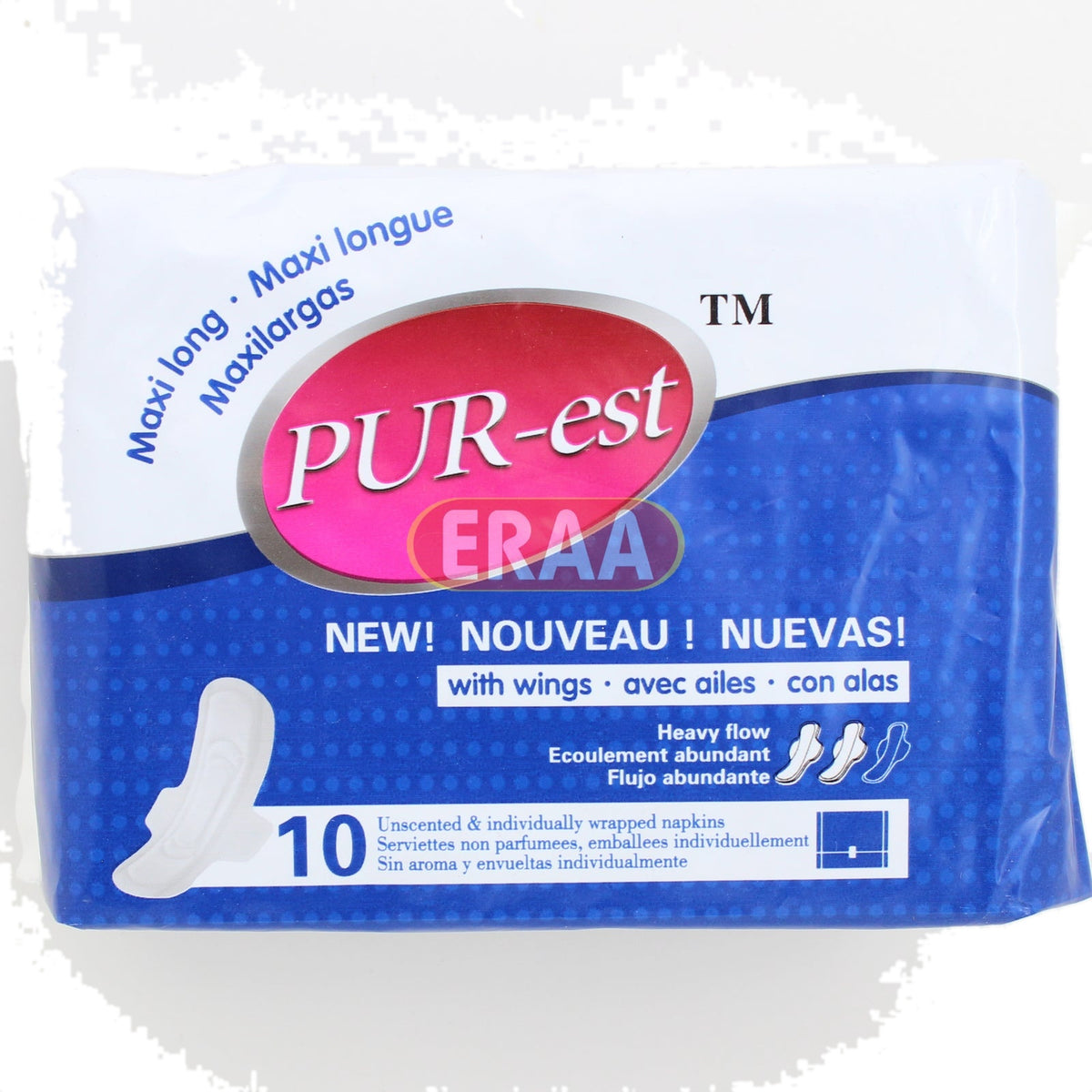 Pur-est Heavy Flow 10 Unscented & Indivually Pads