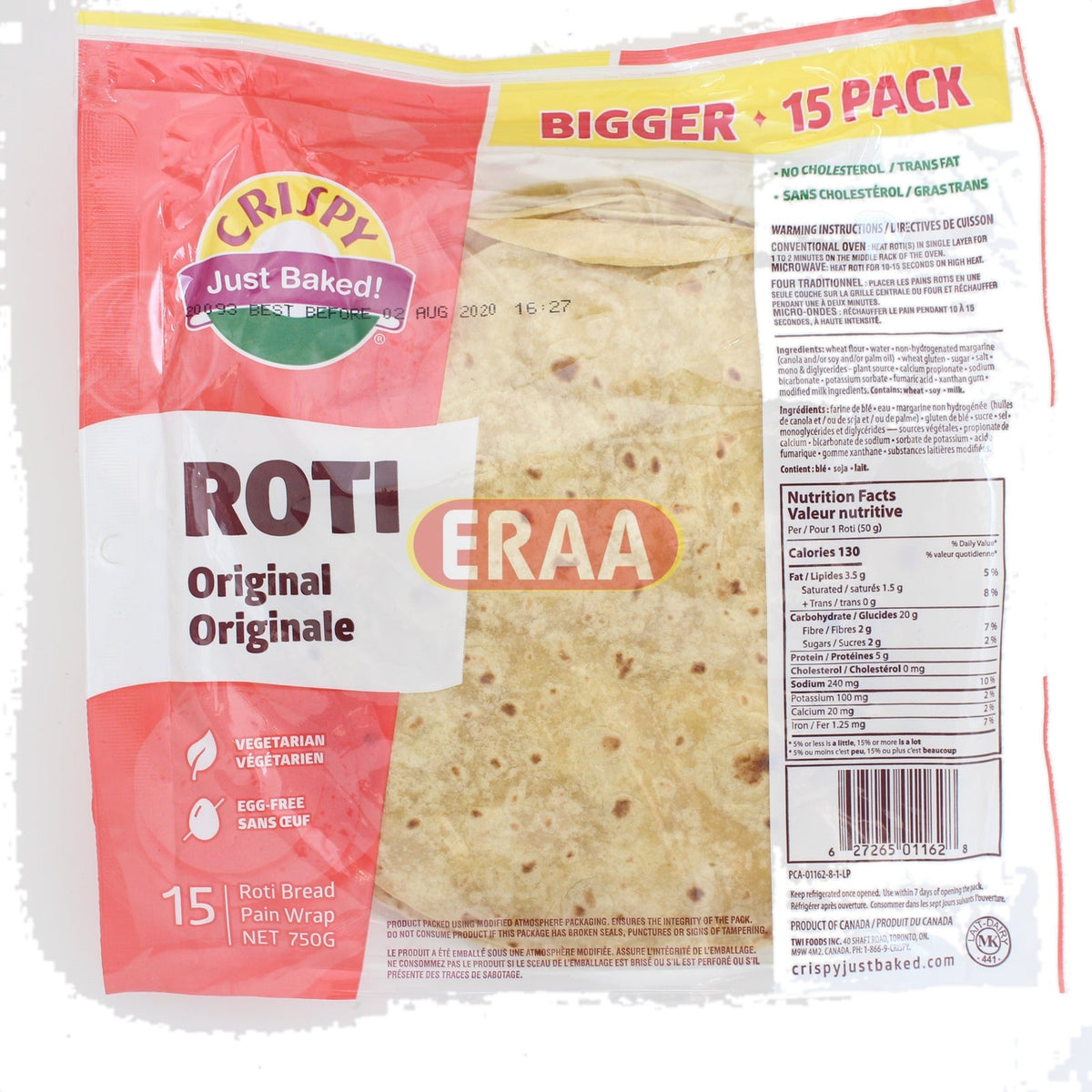 Crispy Just Baked Roti Original 10Pack