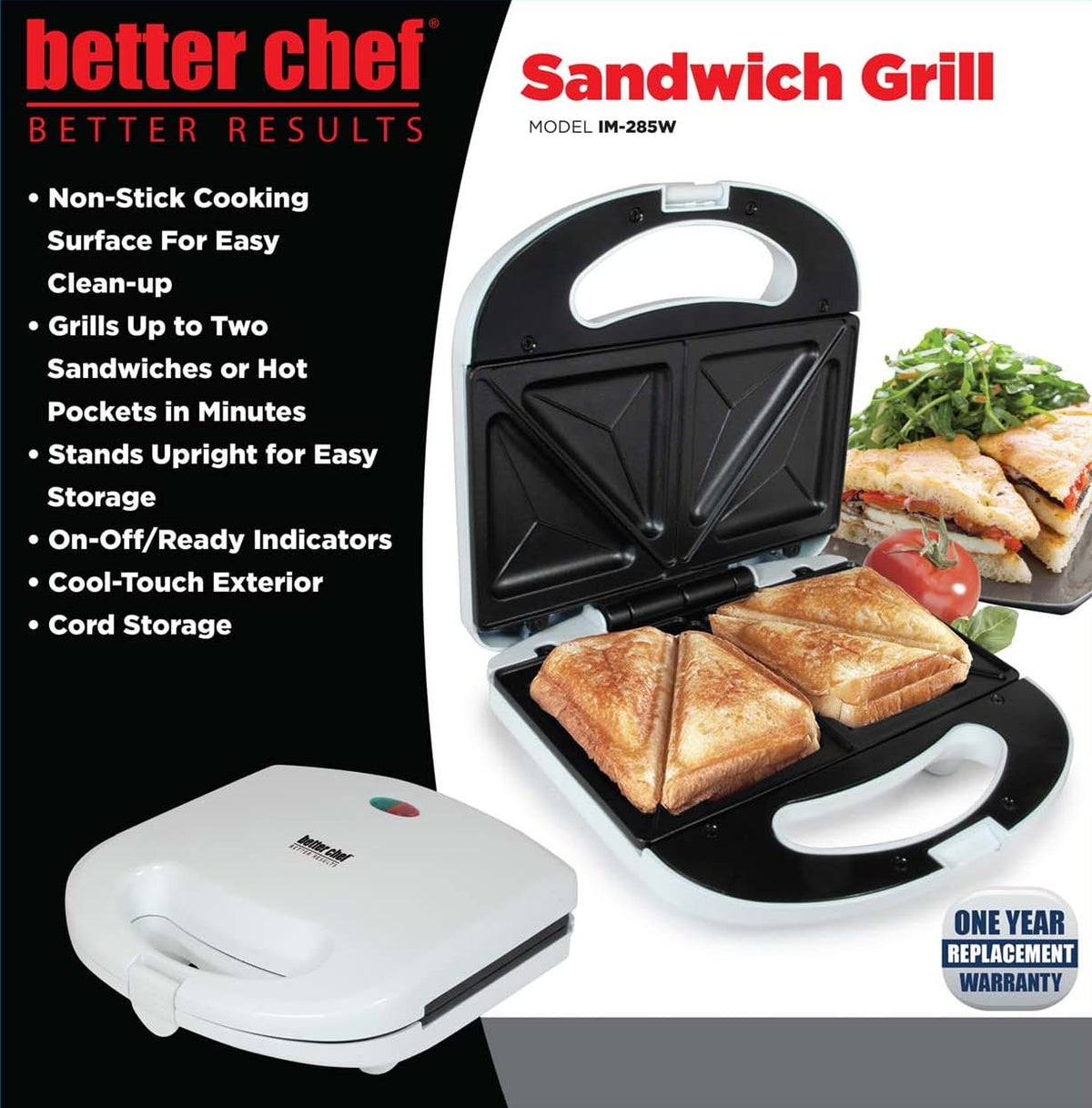 Better Chef Panini Press Sandwich Maker