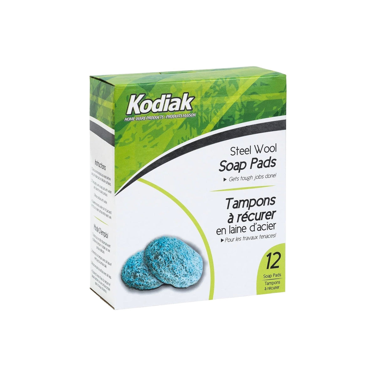 Kodiak Steal Wool Soap Pads (12 Pack)