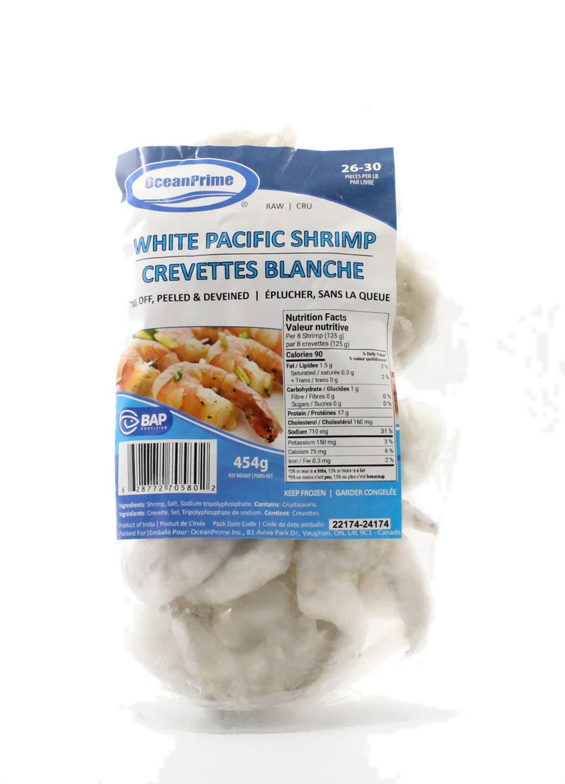Ocean Prime White Pacific Shrimp 454g 26-30