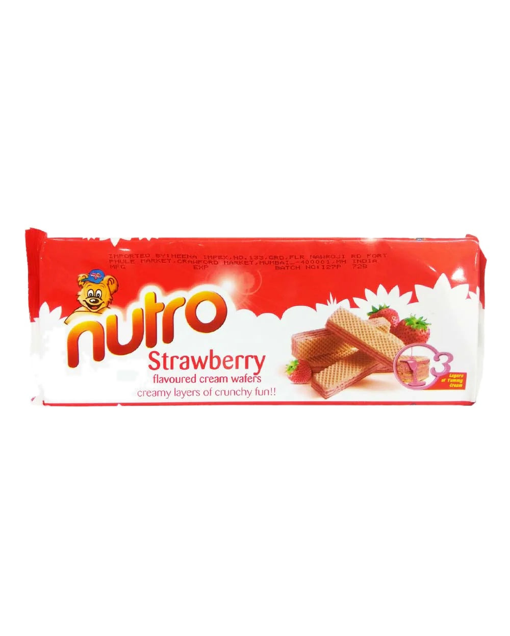 Britannia Nutro Strawberry Cream Wafers 75g
