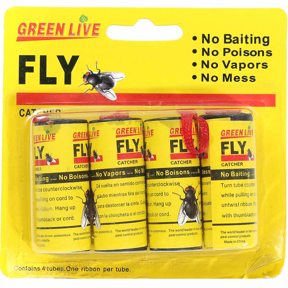 Green Live Fly Glue Catcher 4Pack