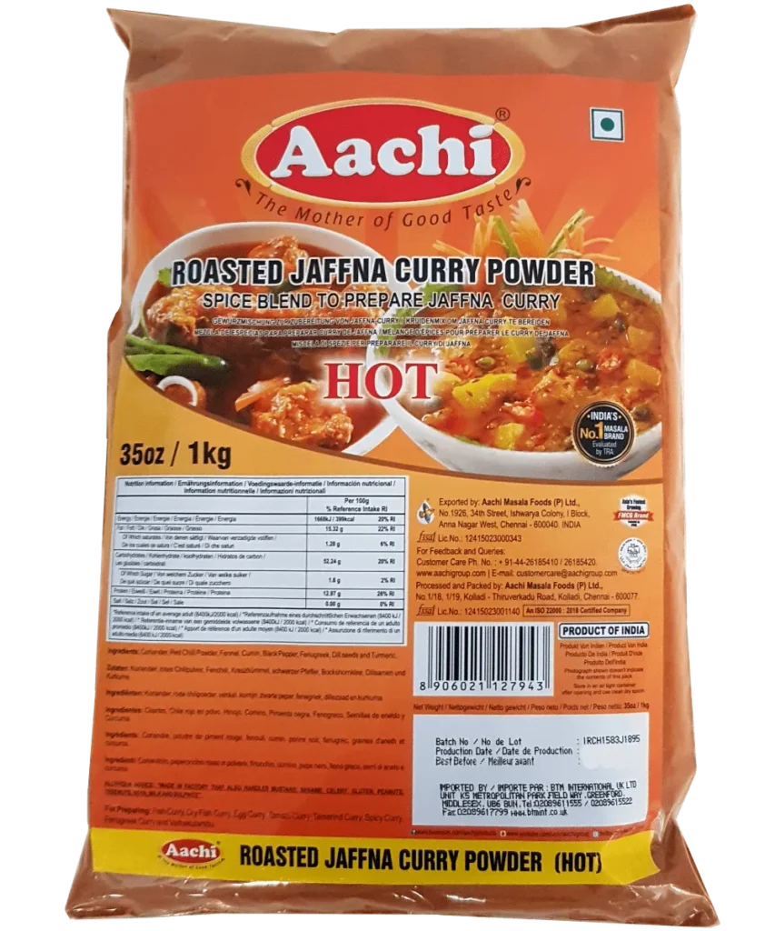 Aachi Roasted Jaffna Curry Powder (HOT) 1kg
