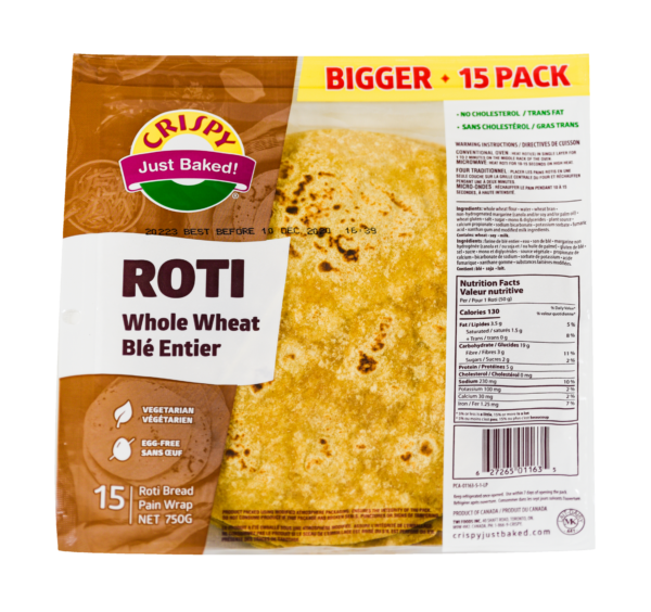 Crispy Just Baked Roti Whole Wheat 10 pack