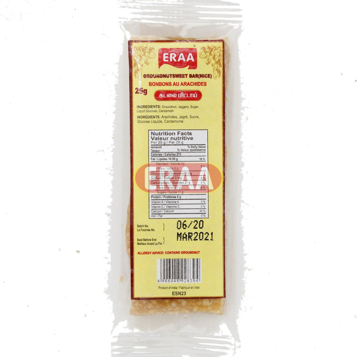 Eraa Groundnut Sweet Bar 25g