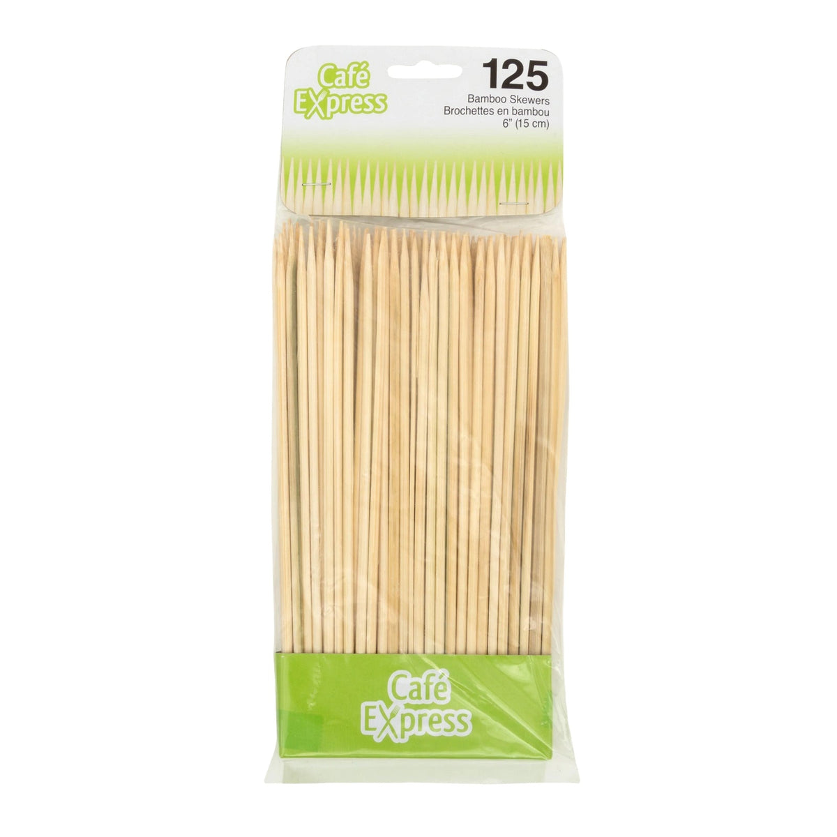Cafe Express 125 Bamboo Skewers 6" (15cm)