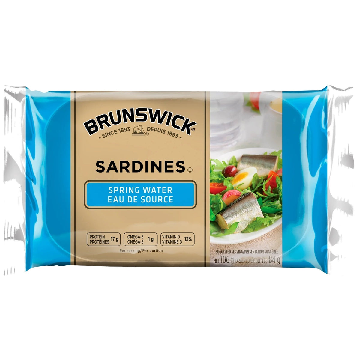 Brunswick Spring Water Sardines 106g
