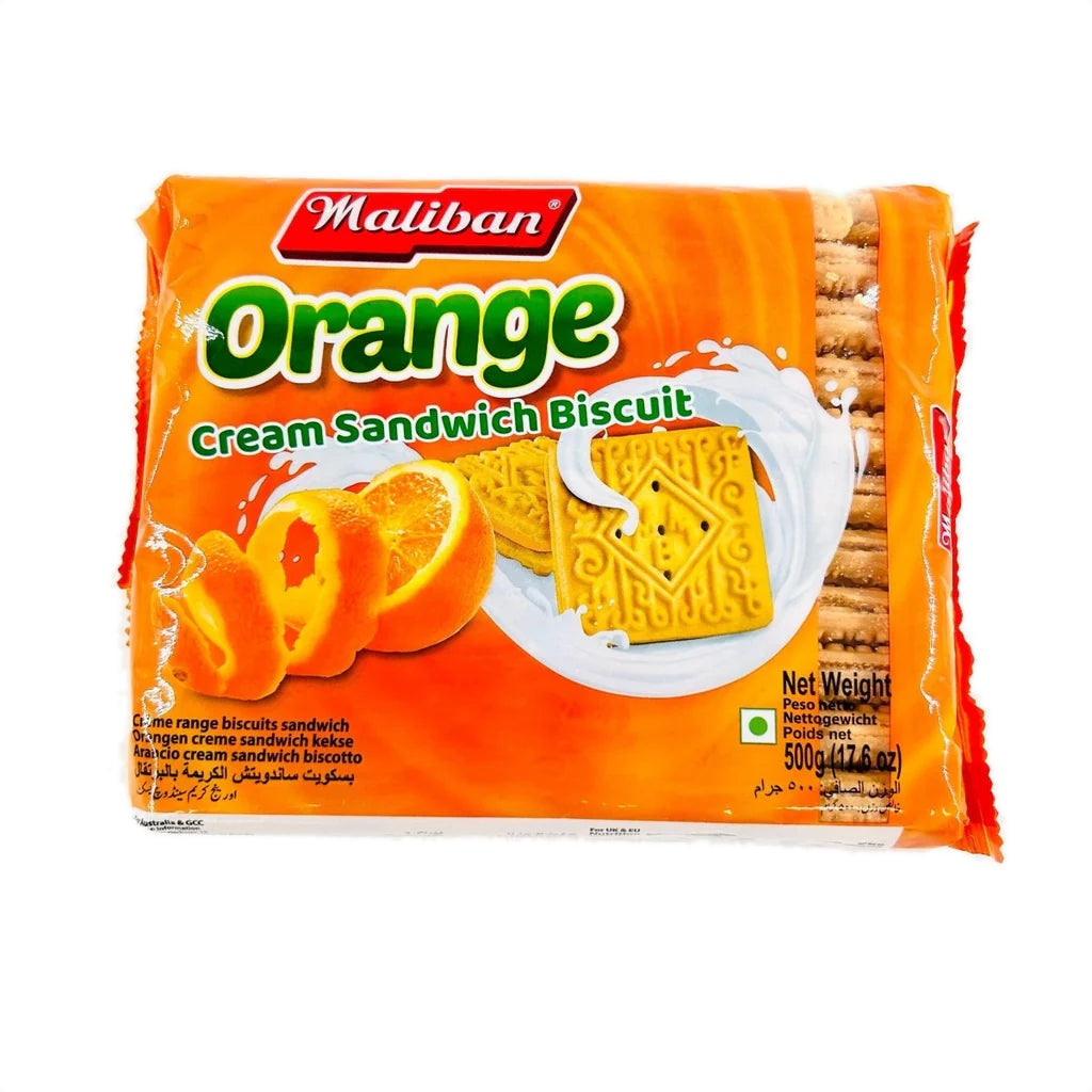 Maliban Orange Cream Sandwich Biscuit 500g
