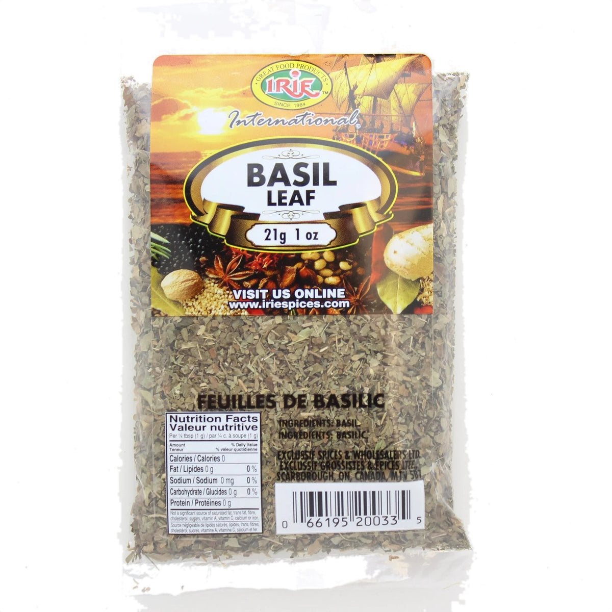 Irie Basil Leaf 21g
