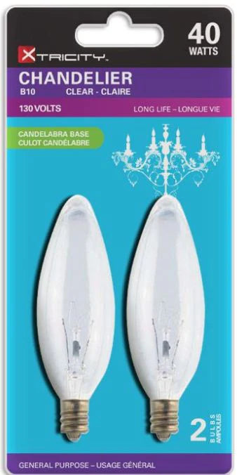 Xtricity Chandelier 2 Blubs 40 Watts