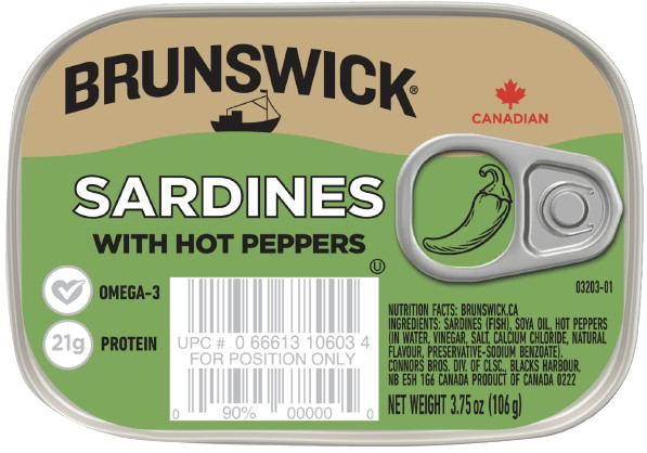 Brunswick Hot Peppers Sardines 106g