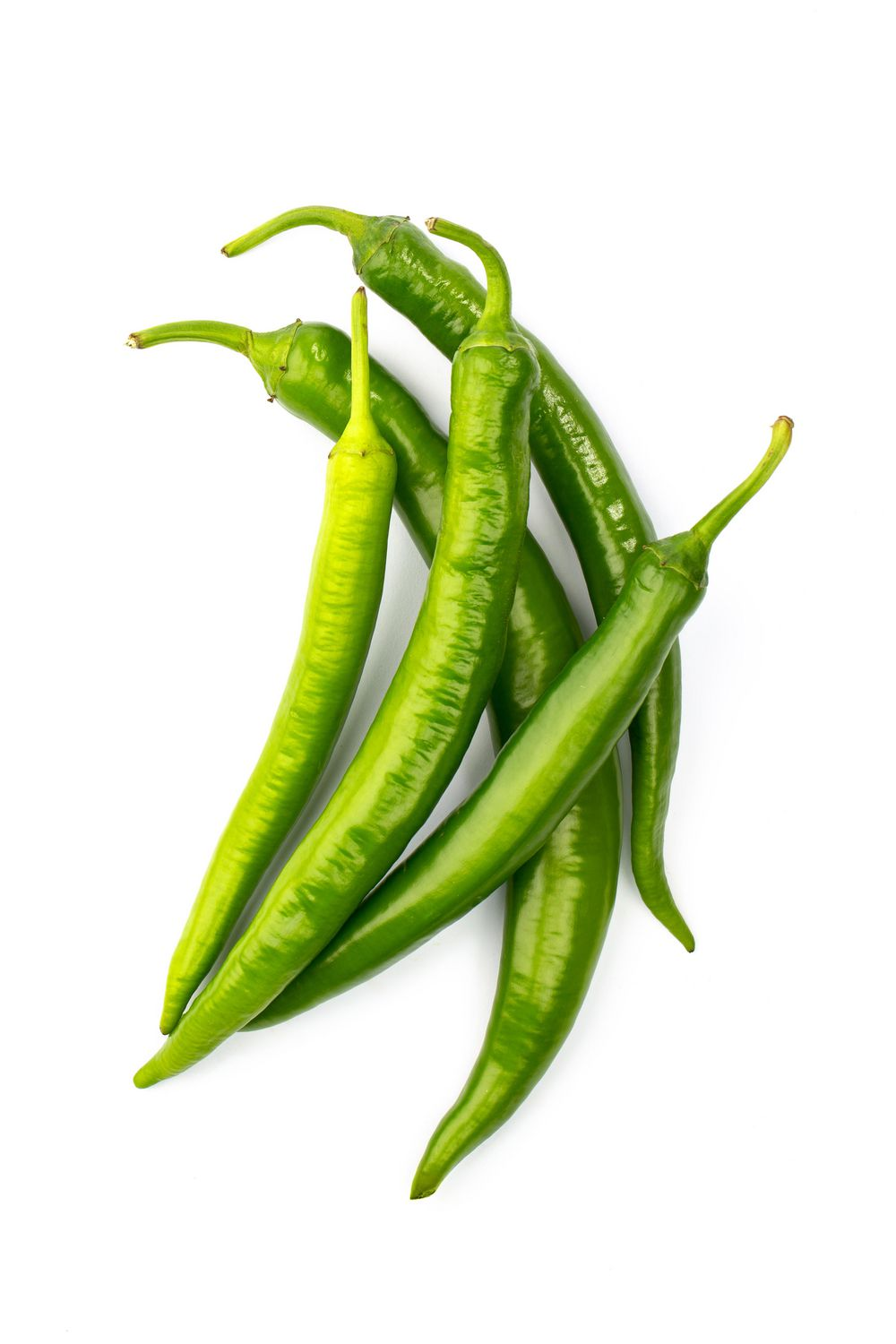 Fresh green chilli peppers